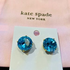 Kate Spade Round Studs Aqua Blue